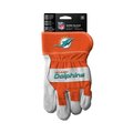 The Sports Vault The Sports Vault 7183101534 Miami Dolphins the Closer Design Work Style Gloves 7183101534